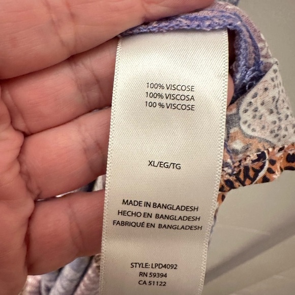 BEACHLUNCHLOUNGE Woman Ireana Tiered pastel printed sleeveless maxi dress XL - Picture 13 of 16